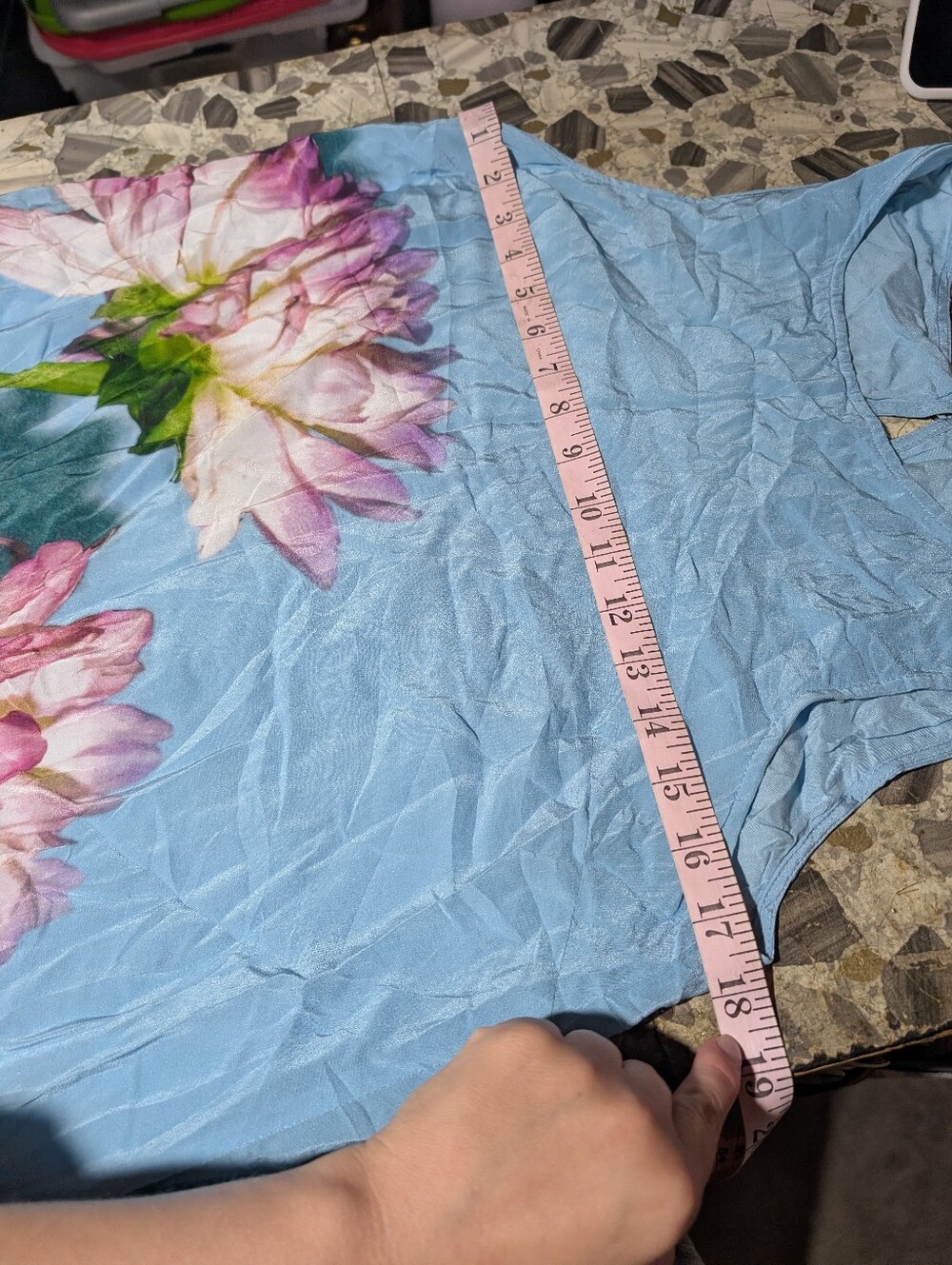 Anthropologie Photorealistic Silk Sleeveless Peonies Floral Shift Dress Size 6 - Picture 8 of 9